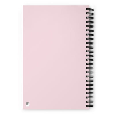 Phi Mu Carnation Design Spiral Notebook showing solid back cover