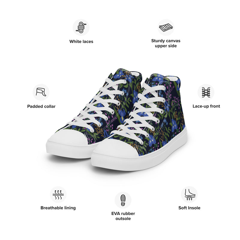 Sigma Alpha Epsilon Pi High Top Canvas Shoes showing product details