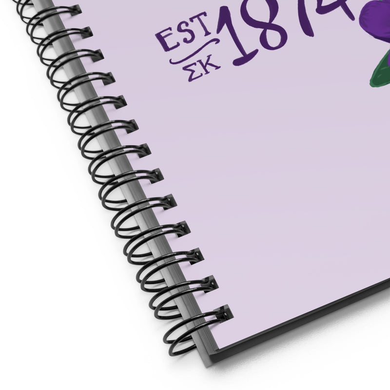 Sigma Kappa 1874 Spiral Notebook showing product details