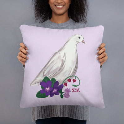 Sigma Kappa Dove Mascot Reversible Pillow