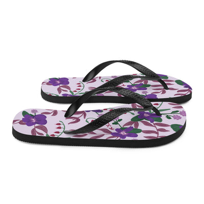 Sigma Kappa Violet Floral Print Flip-Flops showing right side view