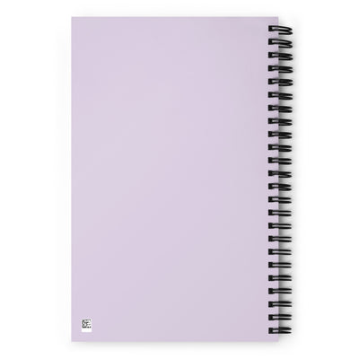 Sigma Kappa Greek Letters Spiral Notebook showing solid lavender back cover