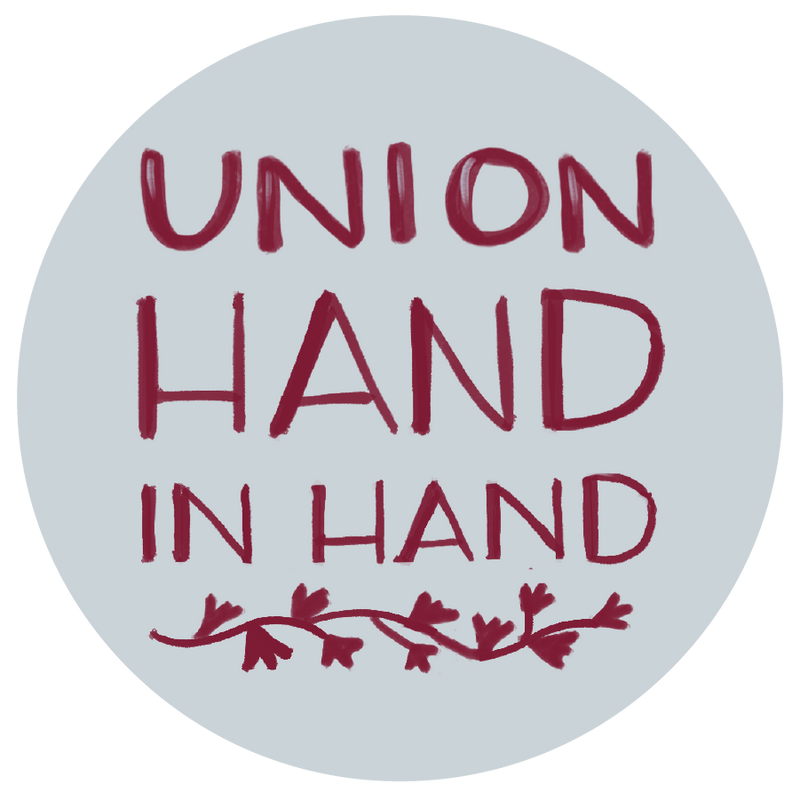 Alpha Phi Union Hand in Hand sorority sticker
