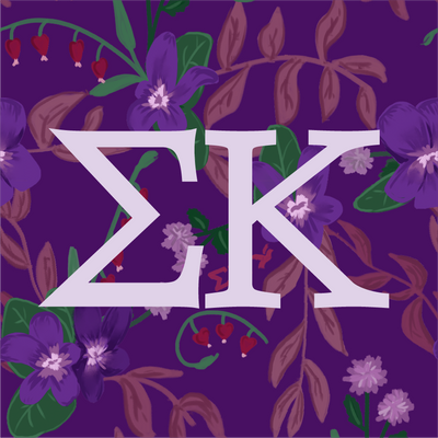 Sigma Kappa Sorority Stickers with Greek letters design