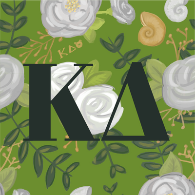 Kappa Delta Sorority Sticker with KD Greek letters