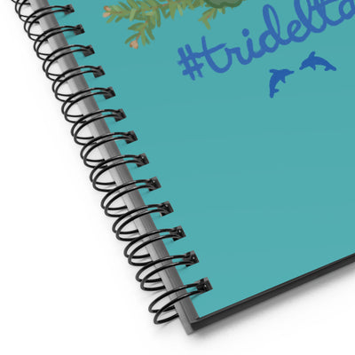 Tri Delta Pansy, Pine and Poseidon Spiral Notebook showing product detail