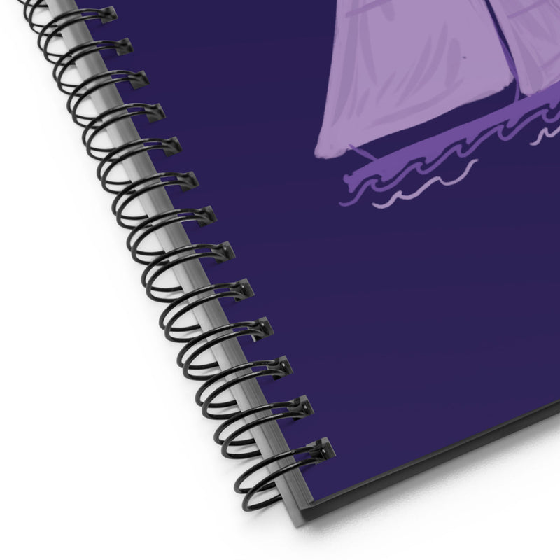 Tri Sigma Sailboat Mascot Spiral Notebook showing product detail