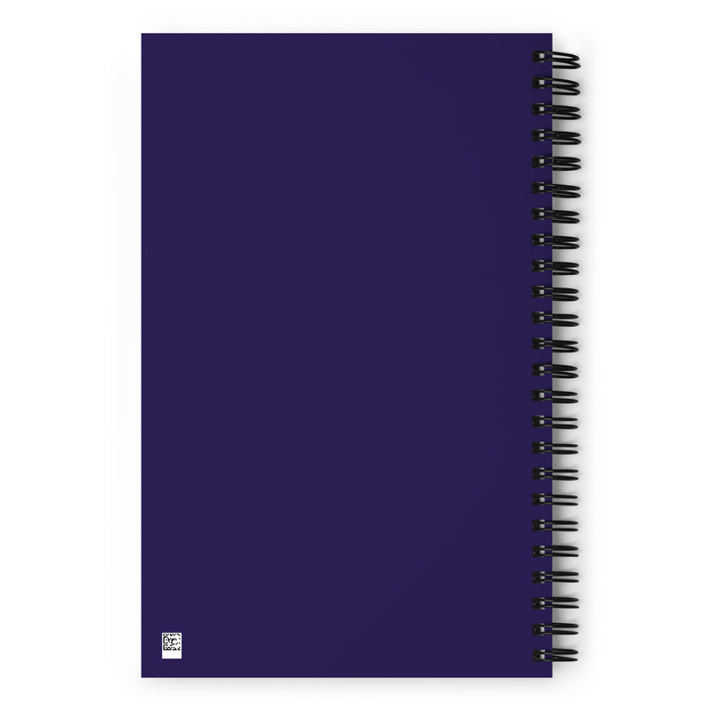 Tri Sigma Purple Violet Print Spiral Notebook showing solid purple back cover