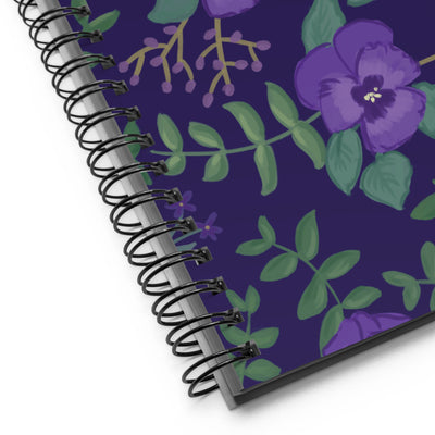 Tri Sigma Purple Violet Print Spiral Notebook showing product details