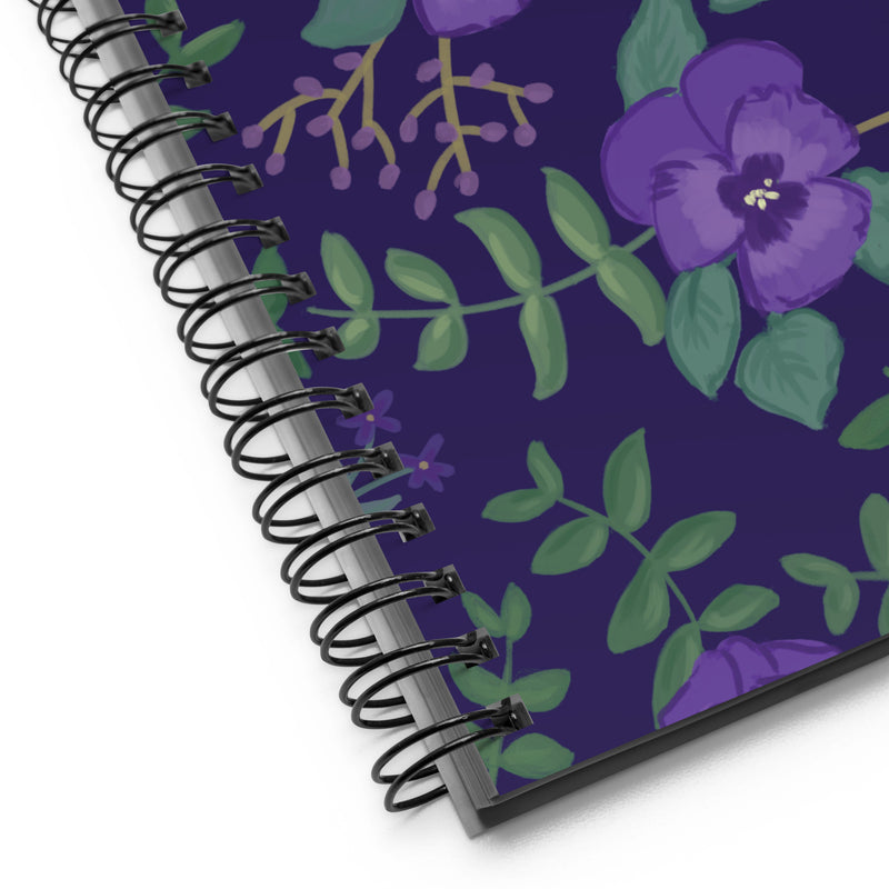 Tri Sigma Purple Violet Print Spiral Notebook showing product details