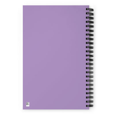 Tri Sigma Motto Notebook showing solid back purple cover