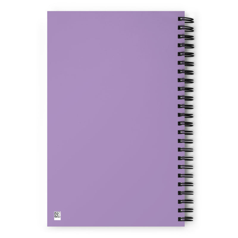 Tri Sigma Motto Notebook showing solid back purple cover