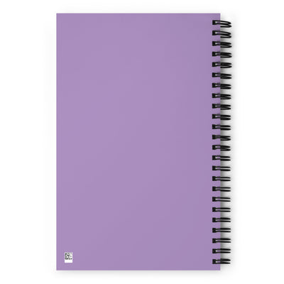 Tri Sigma Greek Letters Spiral Notebook showing solid back cover