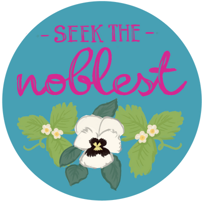 Zeta Tau Alpha Seek the Noblest motto sorority sticker