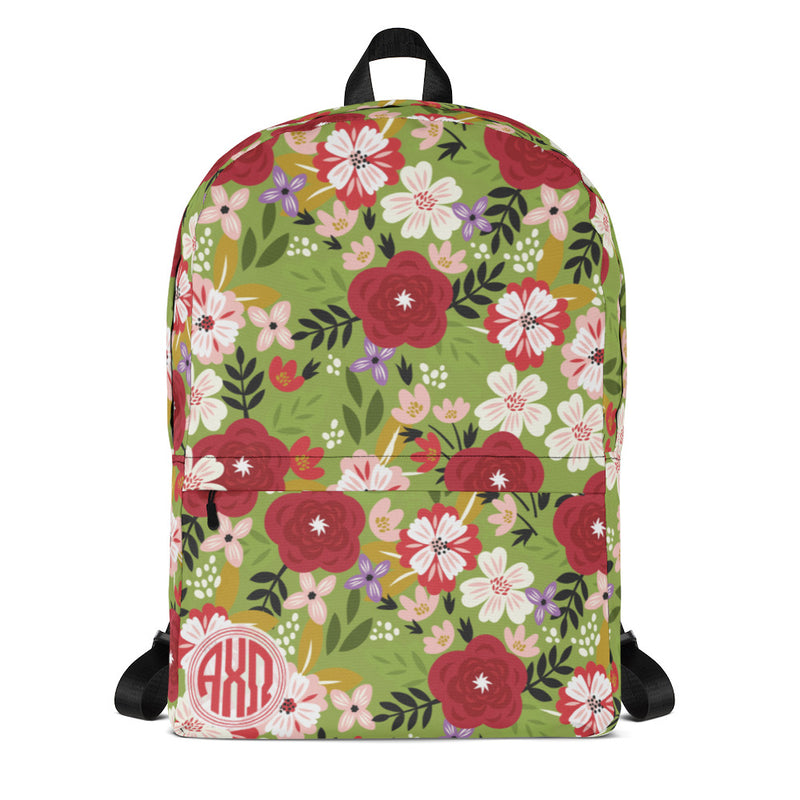 Alpha Chi Omega Modern Floral and Greencastle Backpack