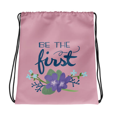 Your Alpha Delta Pi "Be The First" motto pink drawstring bag is so versatile.