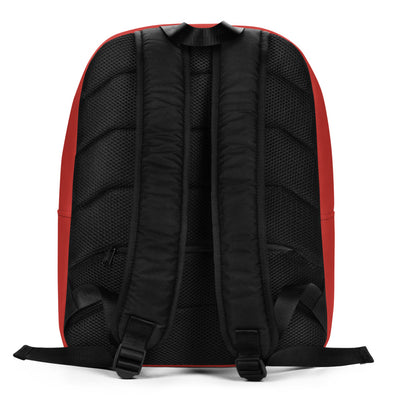 Chi Omega Owl Mascot Red Backpack showing back of bag