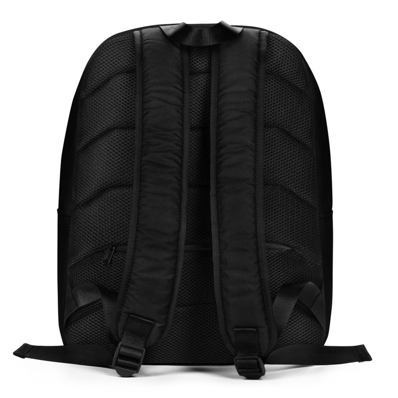 Chi Omega Owl Mascot Black Backpack showing back of bag