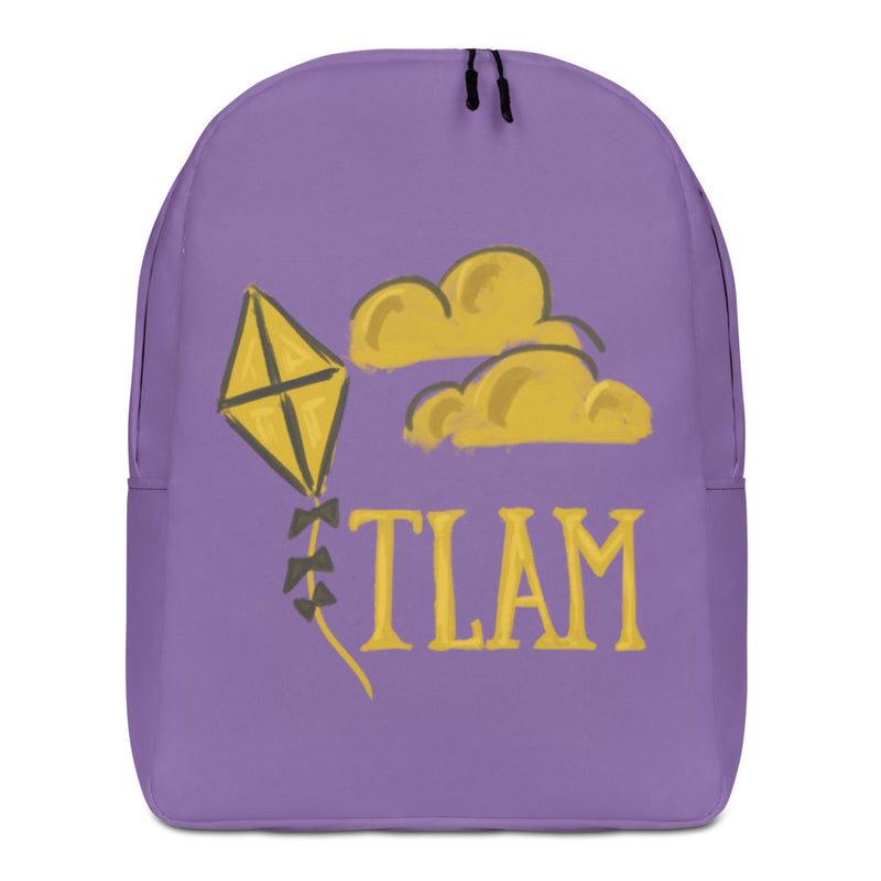 Kappa Alpha Theta TLAM Purple Backpack showing hand drawn design on front