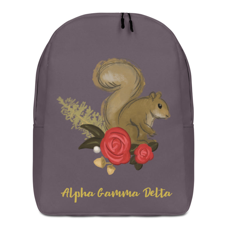 Alpha Gamma Delta Squirrel Gray Backpack