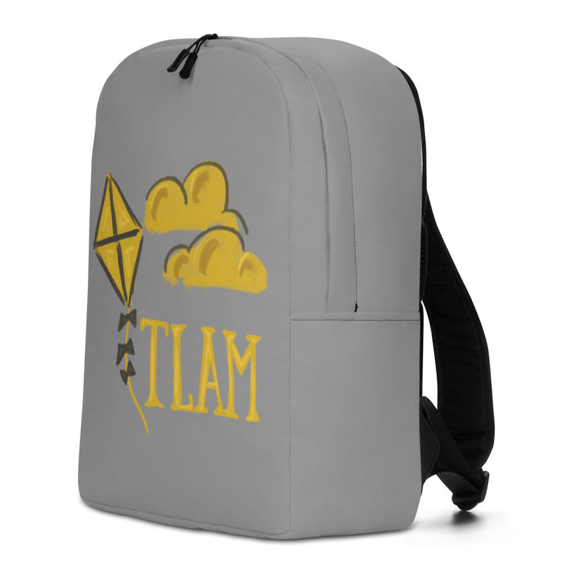 Kappa Alpha Theta TLAM Gray Backpack showing side view