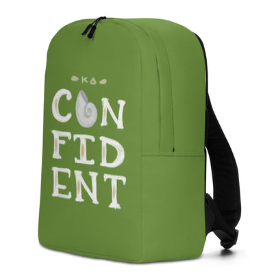 Kappa Delta KD Confident Green Backpack showing right side