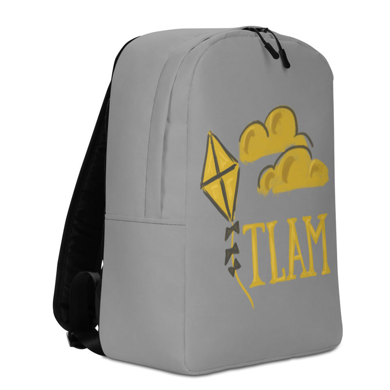 Kappa Alpha Theta TLAM Gray Backpack showing left side view