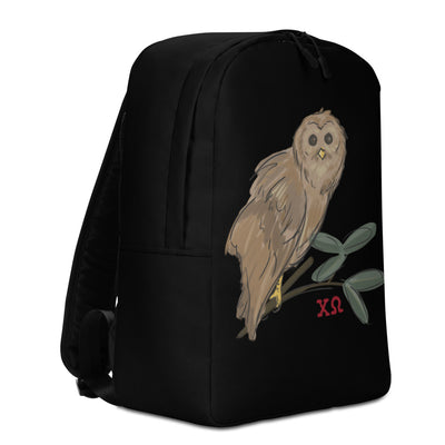Chi Omega Owl Mascot Black Backpack