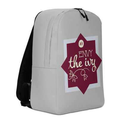 Alpha Phi Envy The Ivy Gray Backpack showing side of bag and straps
