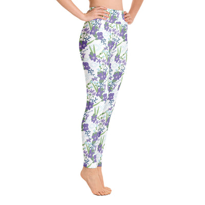 Alpha Delta Pi Sorority Leggings in white in side view on model