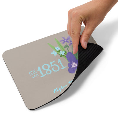 Alpha Delta Pi Sorority Mouse Pad with 1851 design showing back of mouse pad