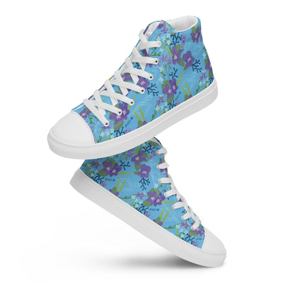 Alpha Delta Pi Sorority High Tops in stacked position showing floral print