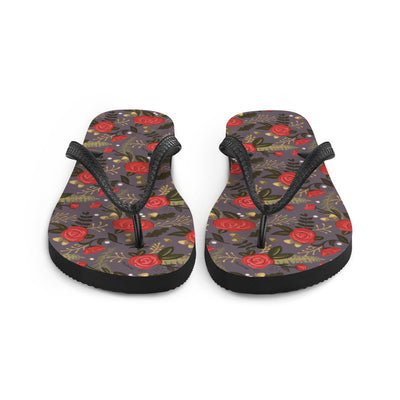 Alpha Gamma Delta Sorority Flip-Flops in gray shown in front view