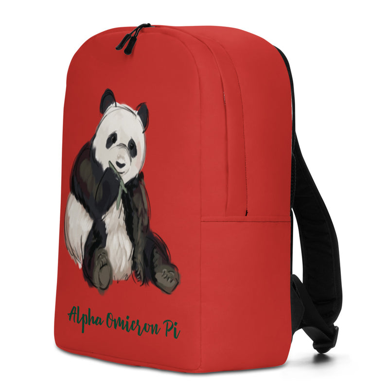 Alpha Omicron Pi Sorority  Backpack showing left side view