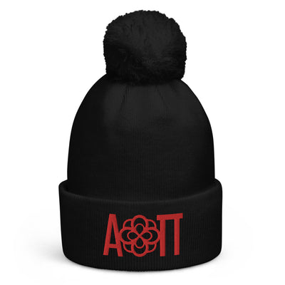 Alpha Omicron Pi Sorority Beanie in black