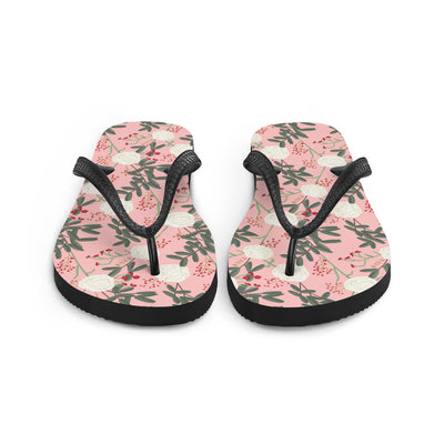 Chi Omega Sorority Flip-Flops in Pink showing front view