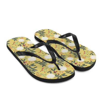 Chi Omega Sorority Flip-Flops in straw gold shown in side view to right