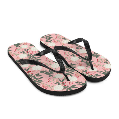 Chi Omega Sorority Flip-Flops in Pink showing side view