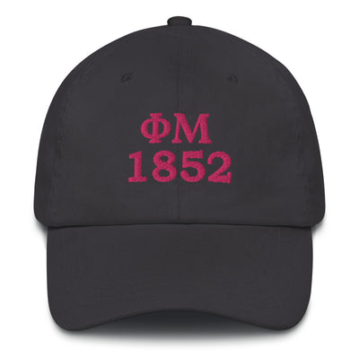 Phi Mu 1852 Founding Date Baseball Hat