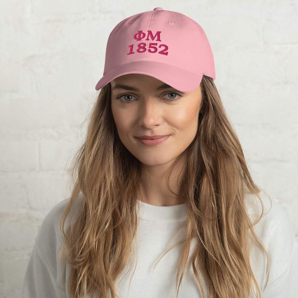 Phi Mu 1852 Founding Year Baseball Hat – GreekHappy