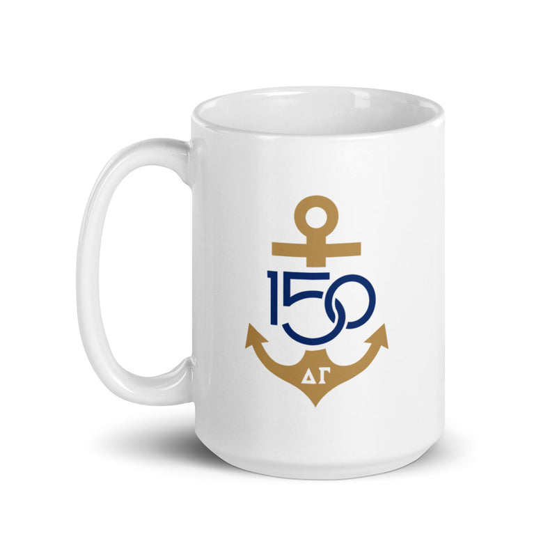 Delta Gamma 150th Anniversary 15 oz. Mug with handle on left