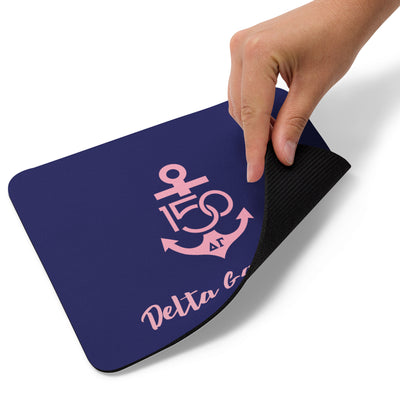 Delta Gamma Mouse Pad showing non-slip rubber backing