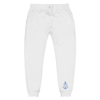 Delta Gamma Sorority Sweatpants with Splash Blue Logo shown flat 