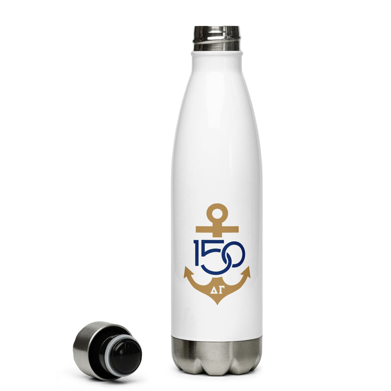 Delta Gamma 150th Anniversary Water Bottle, Navy Bronze with removable top
