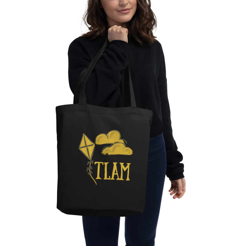 Kappa Alpha Theta TLAM Kite Eco Tote Bag in black on model