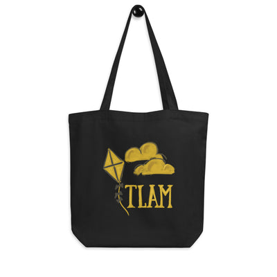 Kappa Alpha Theta TLAM Kite Eco Tote Bag in black on a hook