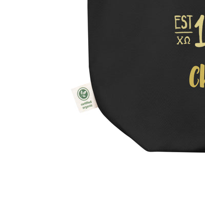 Chi Omega 1895 Founders Day Eco Tote Bag with organic label