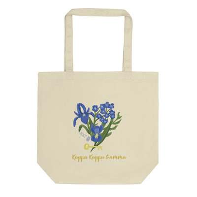 Kappa Kappa Gamma Fleur de Lis and Key Eco Tote Bag