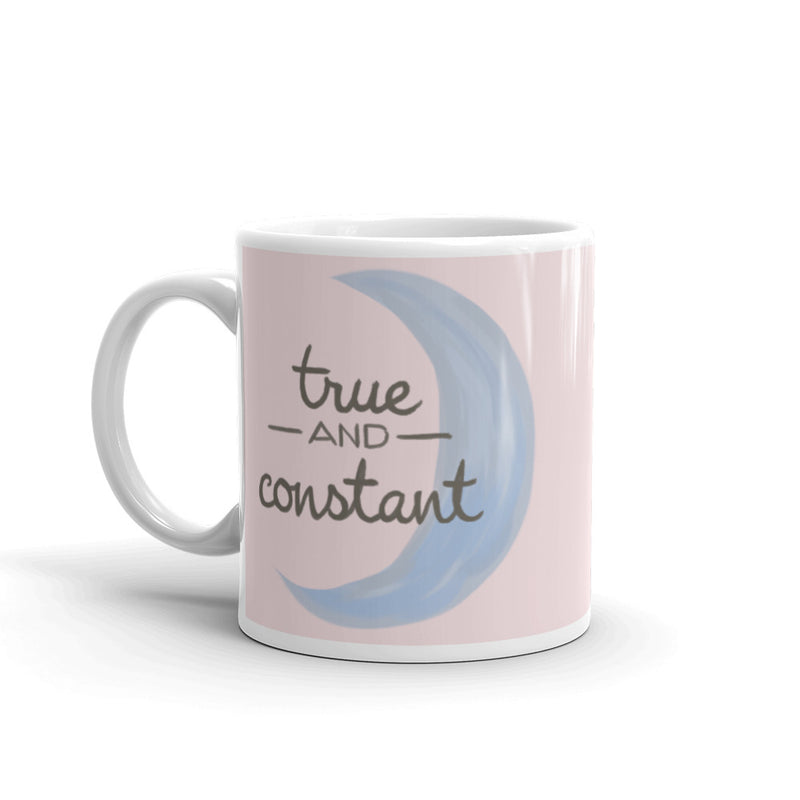 Gamma Phi Beta Crescent Sorority Mug with handle on left in 11 oz size