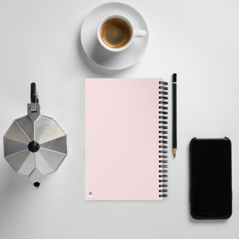 Gamma Phi Beta True and Constant Spiral Notebook showing pink back cover